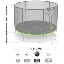 Trambulina cu plasa de protectie Neo Sport NS-10Z231 (Green/Black) Thumb