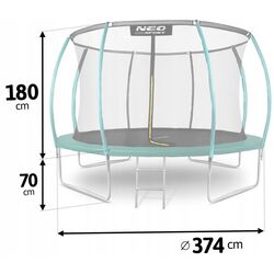 Trambulina cu plasa de protectie Neo Sport NS-12C181 374cm (Green) Thumb