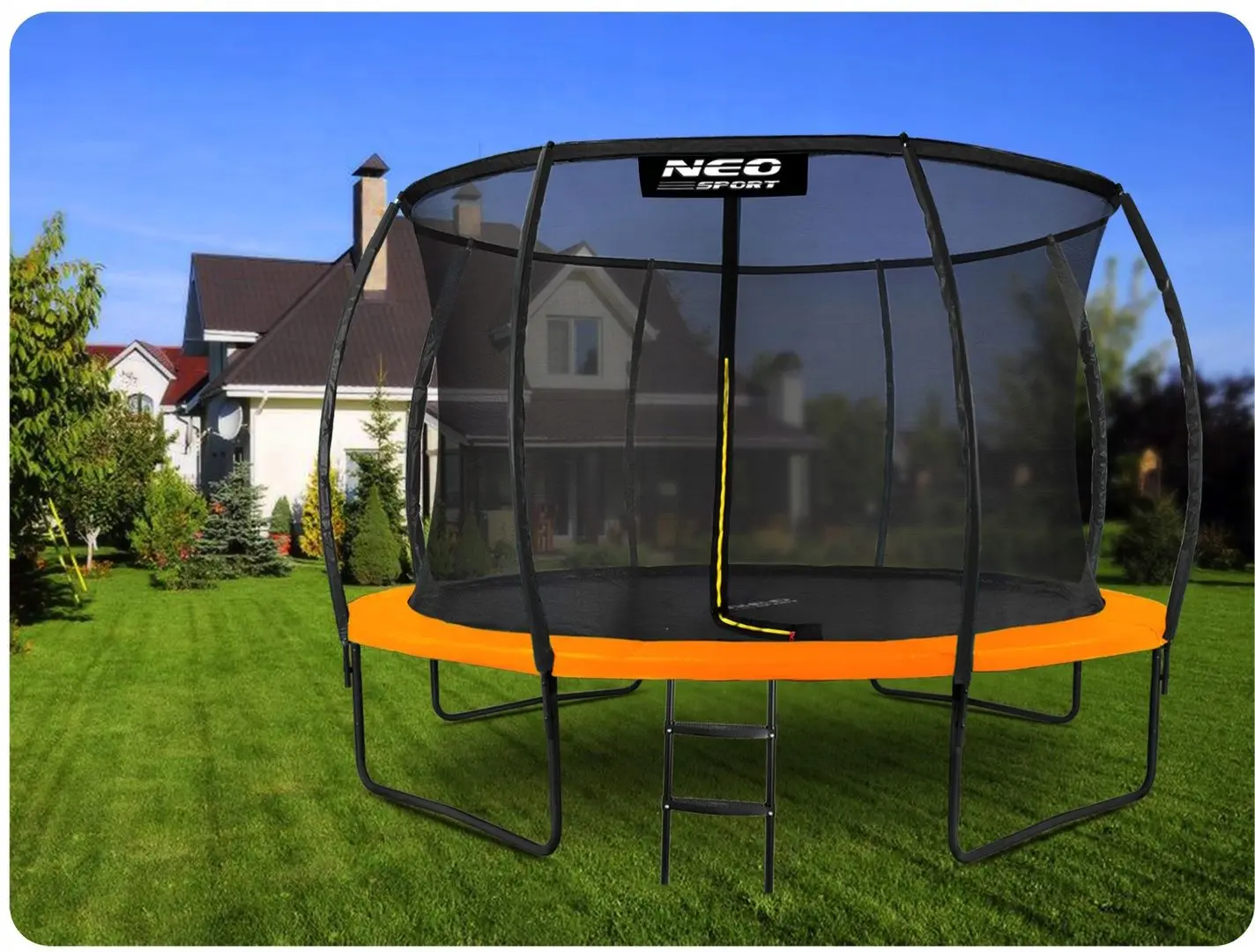 Батут с защитной сеткой Neo Sport NS-12C201 374cm (Orange)