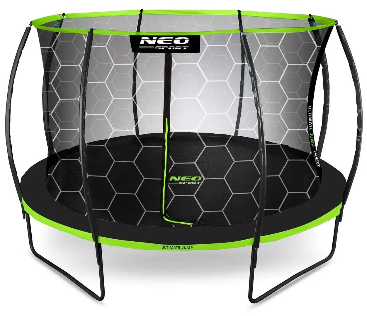 Trambulina cu plasa de protectie Neo Sport NS-12C221 374cm (Green)