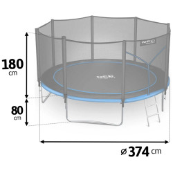 Батут с защитной сеткой Neo Sport NS-12Z221 (Black/Blue) Thumb