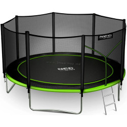 Trambulina cu plasa de protectie Neo Sport NS-12Z231 (Black/Green)