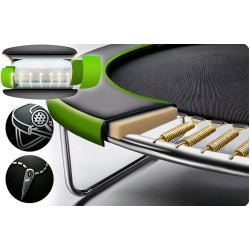 Trambulina cu plasa de protectie Neo Sport NS-12Z231 (Black/Green) Thumb