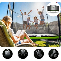 Trambulina cu plasa de protectie Neo Sport NS-12Z231 (Black/Green) Thumb
