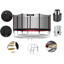 Trambulina cu plasa de protectie Neo Sport NS-12Z241 (Red/Black) Thumb