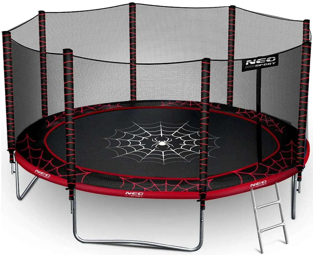 Trambulina cu plasa de protectie Neo Sport NS-12Z241 (Red/Black)