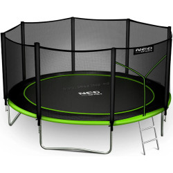 Trambulina cu plasa de protectie Neo Sport NS-13Z231 (Black/Green)