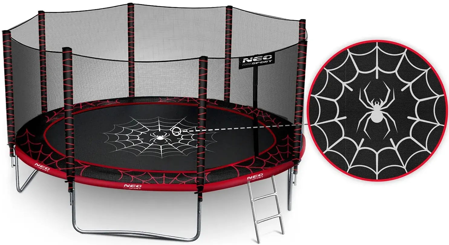 Батут с защитной сеткой Neo Sport NS-13Z241 (Black/Red) - 2