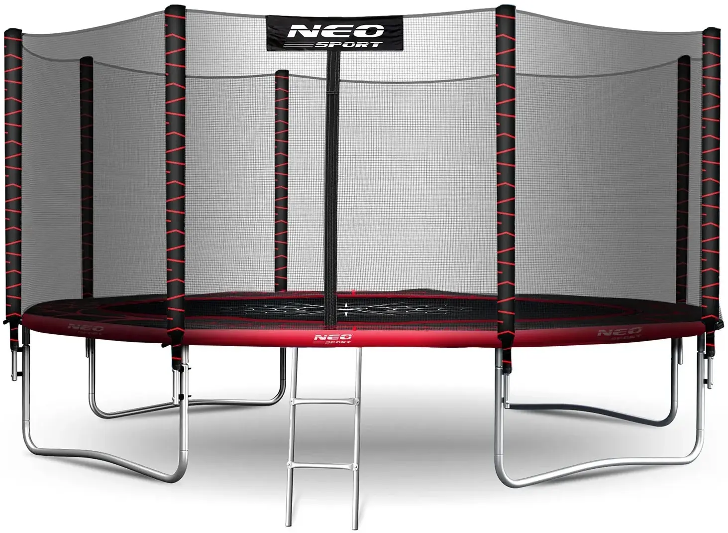 Батут с защитной сеткой Neo Sport NS-13Z241 (Black/Red) - 4