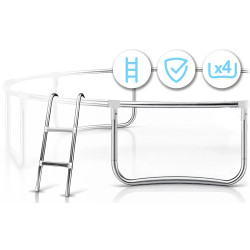 Батут с защитной сеткой Neo Sport NS-13Z241 (Black/Red) Thumb