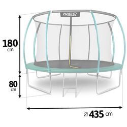 Trambulina cu plasa de protectie Neo Sport NS-14C181 435cm (Green) Thumb