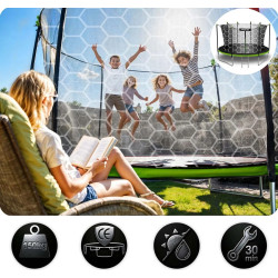 Батут с защитной сеткой Neo Sport NS-14W231 (Black/Green) Thumb