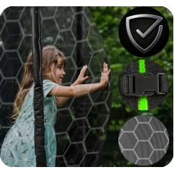 Батут с защитной сеткой Neo Sport NS-14W231 (Black/Green) Thumb