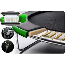 Батут с защитной сеткой Neo Sport NS-14W231 (Black/Green) Thumb