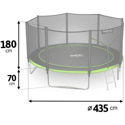 Батут с защитной сеткой Neo Sport NS-14Z231 (Black/Green) Thumb