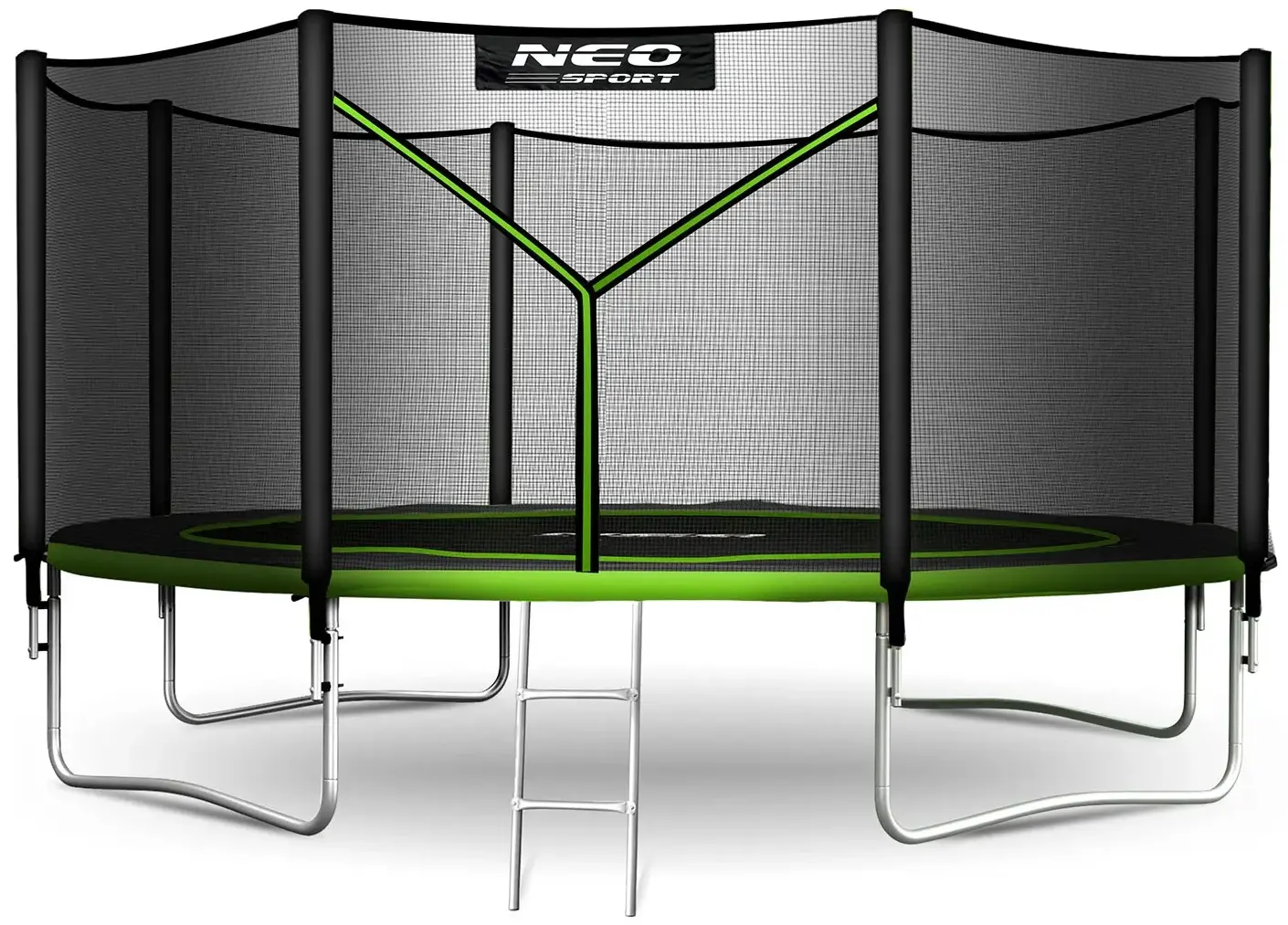 Батут с защитной сеткой Neo Sport NS-14Z231 (Black/Green) - 3