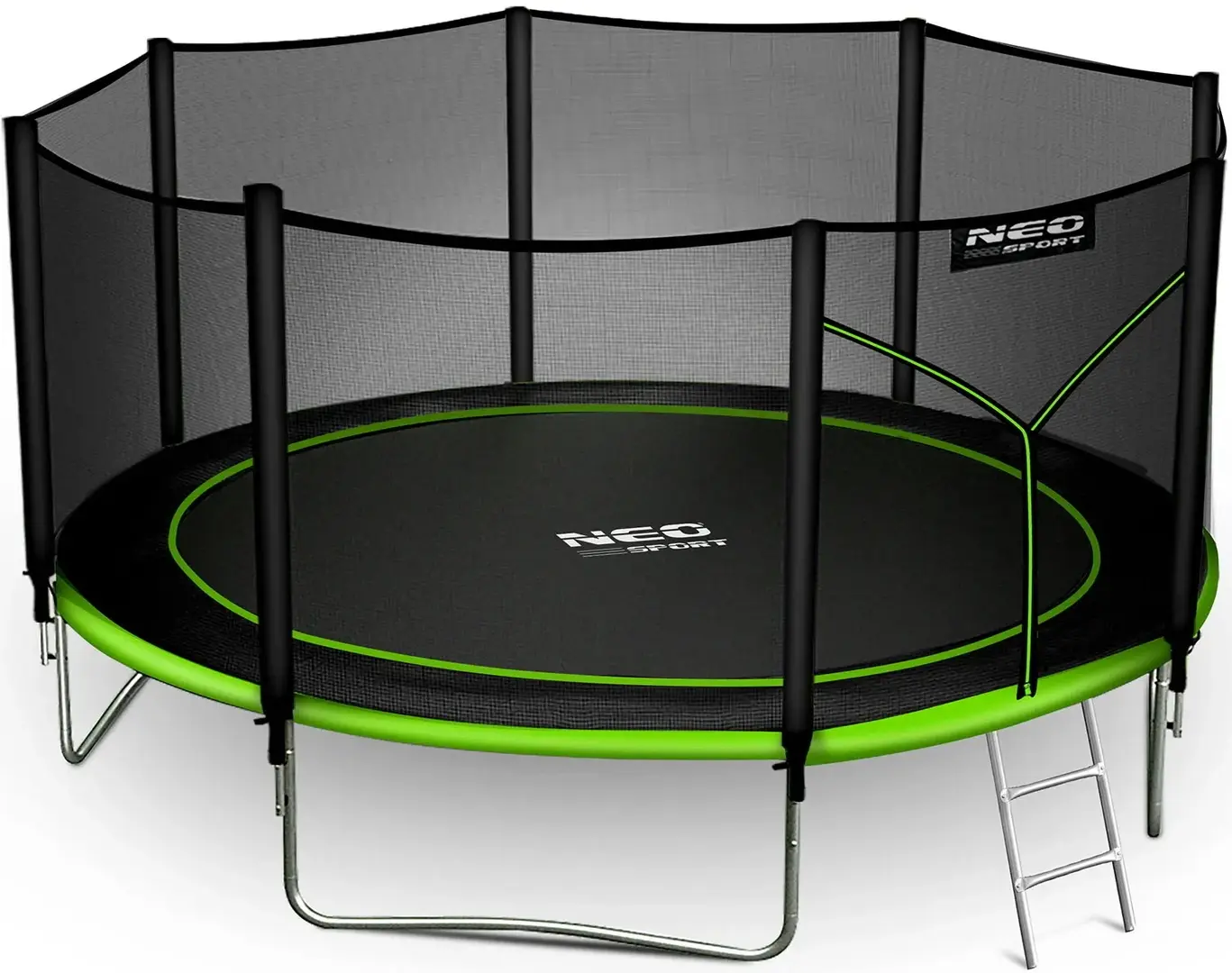 Батут с защитной сеткой Neo Sport NS-14Z231 (Black/Green)