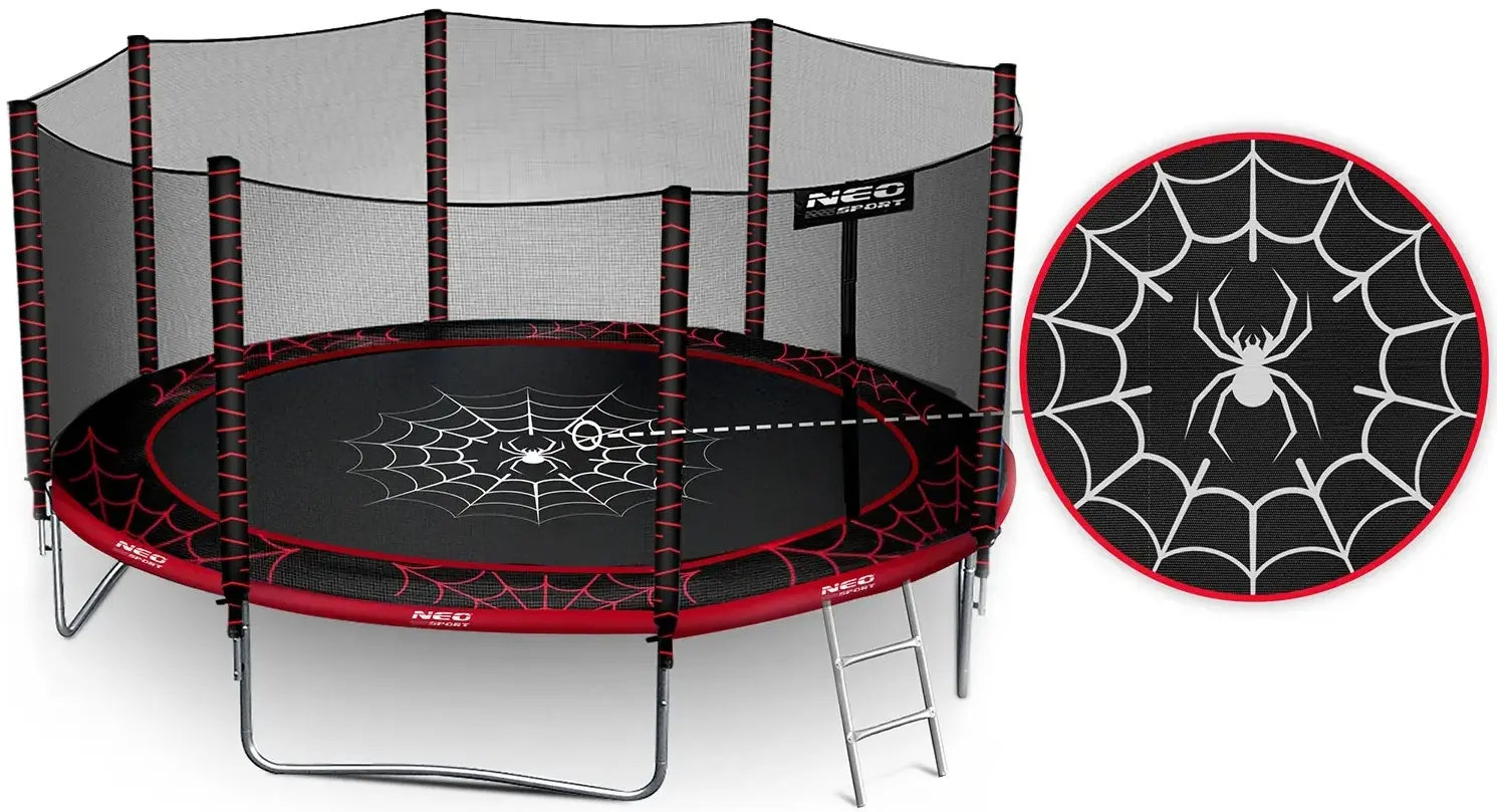 Батут с защитной сеткой Neo Sport NS-14Z241 (Red/Black) - 4