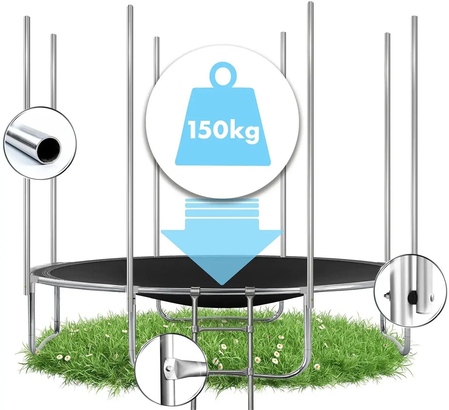 Батут с защитной сеткой Neo Sport NS-14Z241 (Red/Black) - 5