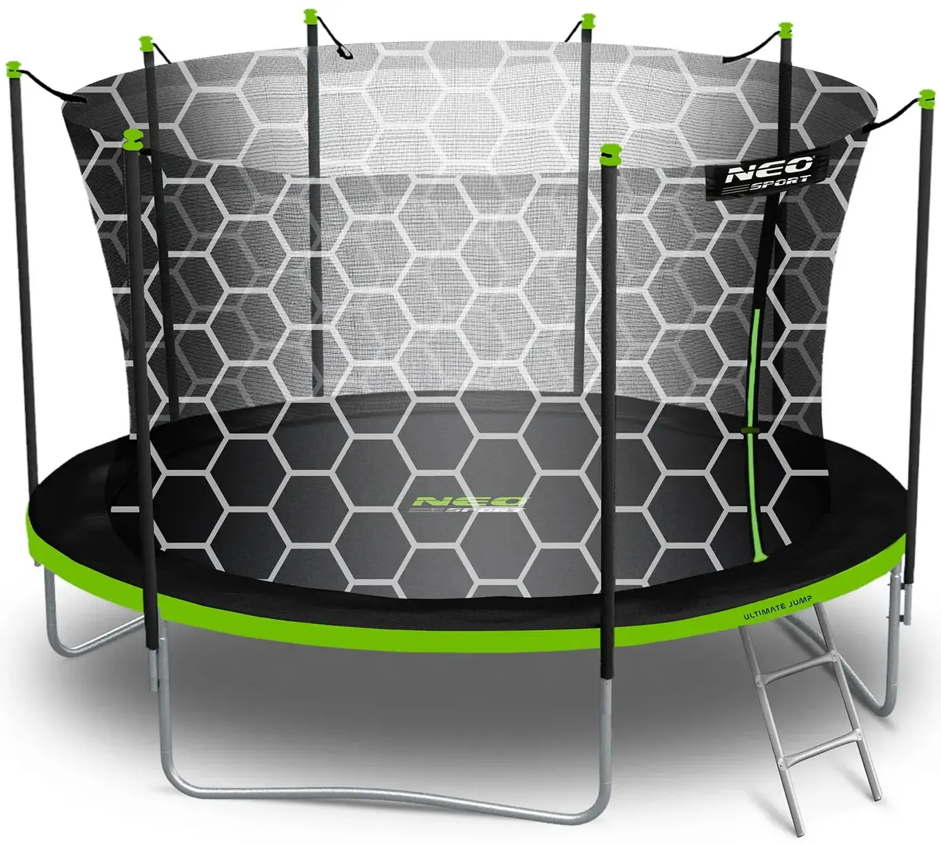 Trambulina cu plasa de protectie Neo Sport NS-15W231 (Black/Green) - 2