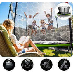 Trambulina cu plasa de protectie Neo Sport NS-15W231 (Black/Green) Thumb