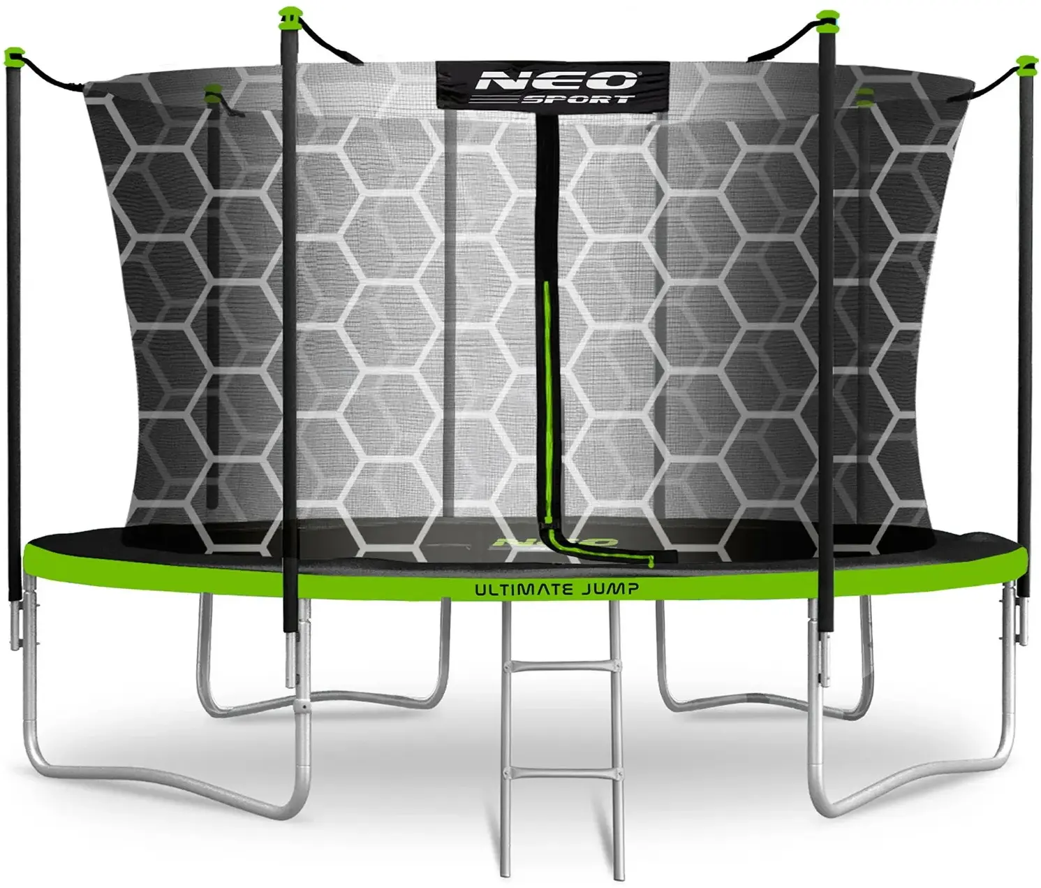 Trambulina cu plasa de protectie Neo Sport NS-15W231 (Black/Green) - 3