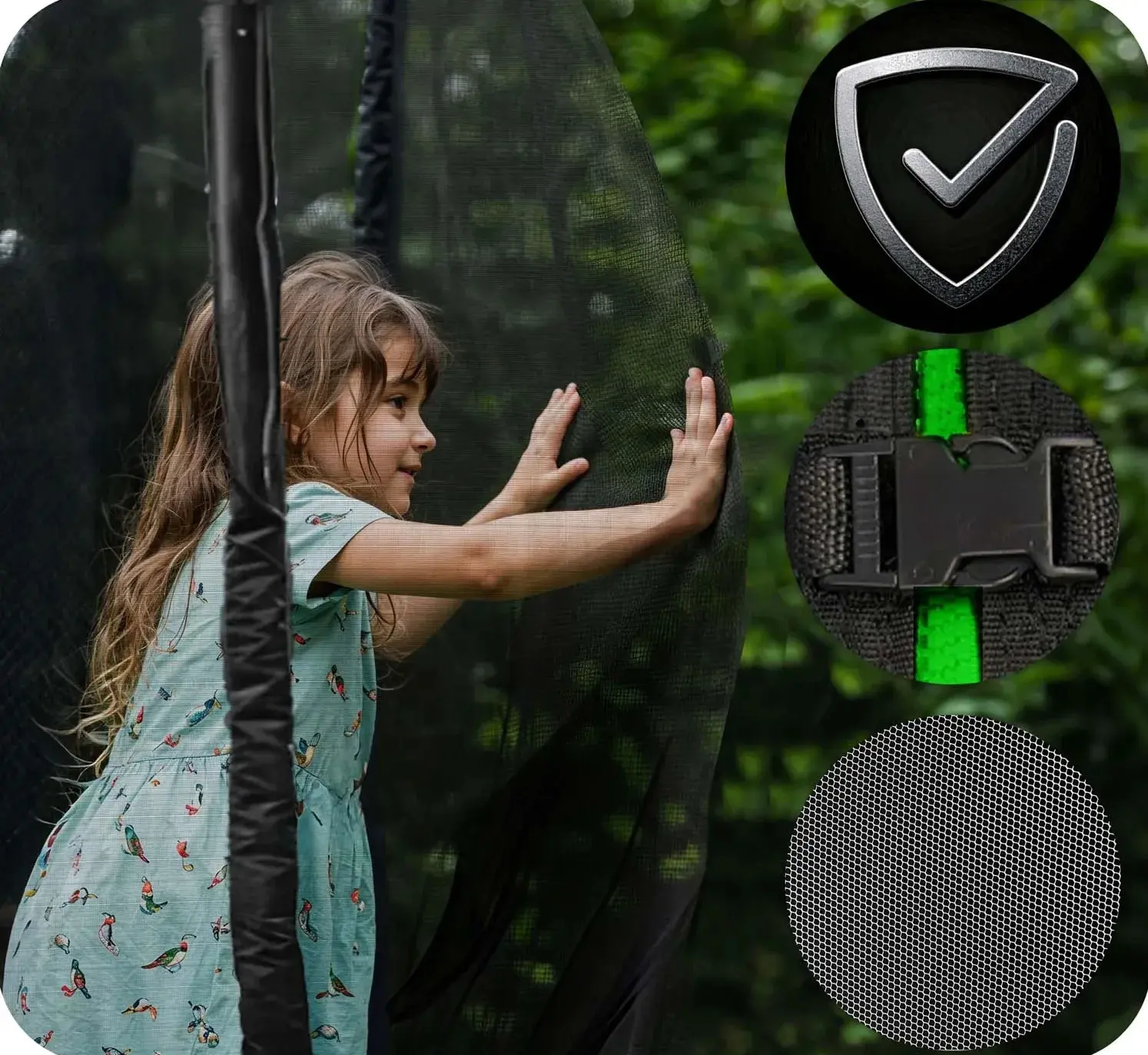 Батут с защитной сеткой Neo Sport NS-15Z231 (Black/Green) - 13