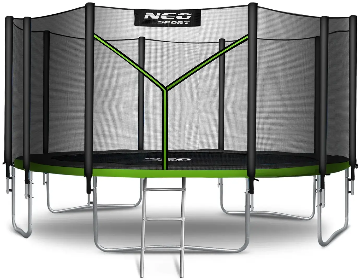 Батут с защитной сеткой Neo Sport NS-15Z231 (Black/Green) - 3