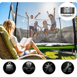 Батут с защитной сеткой Neo Sport NS-15Z231 (Black/Green) Thumb