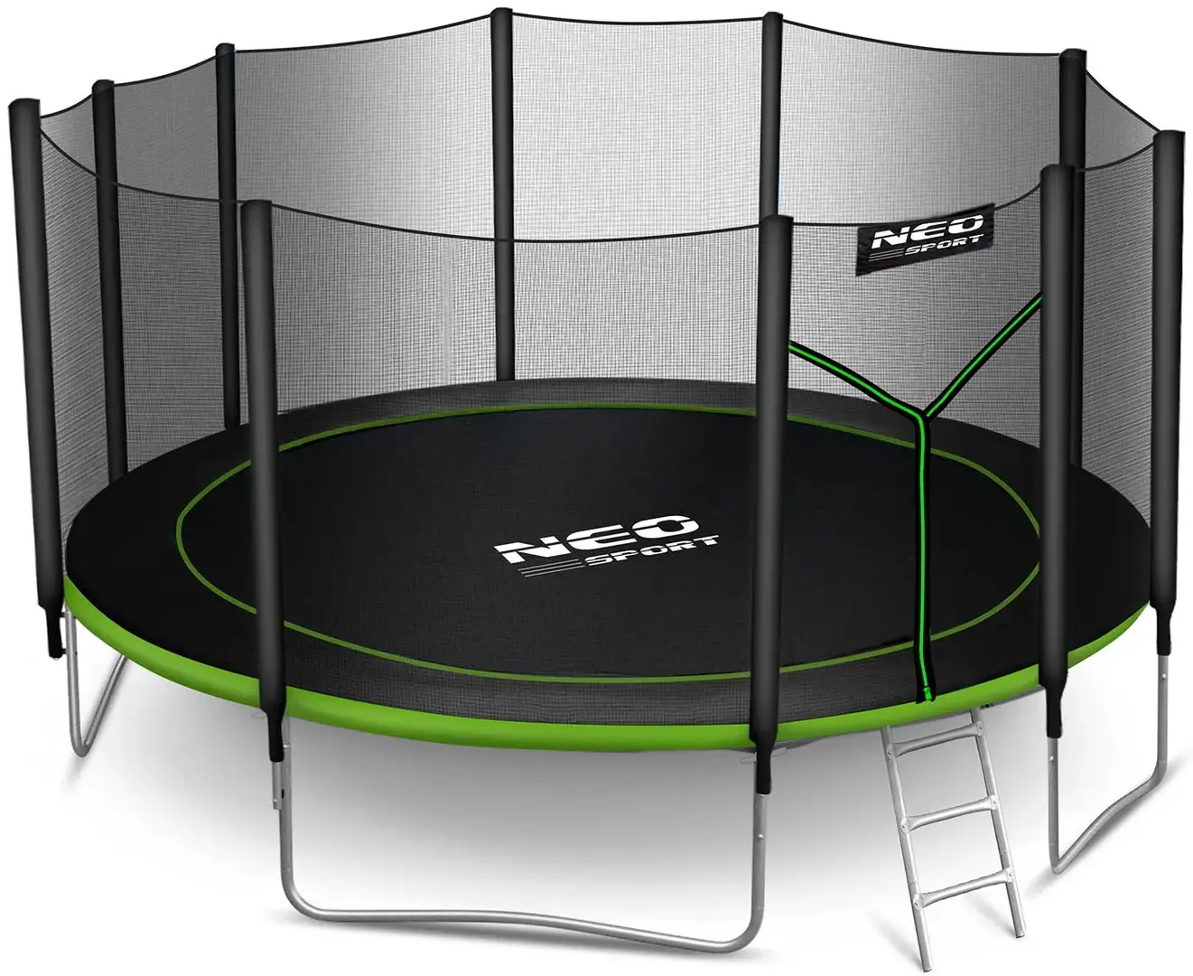Батут с защитной сеткой Neo Sport NS-15Z231 (Black/Green)