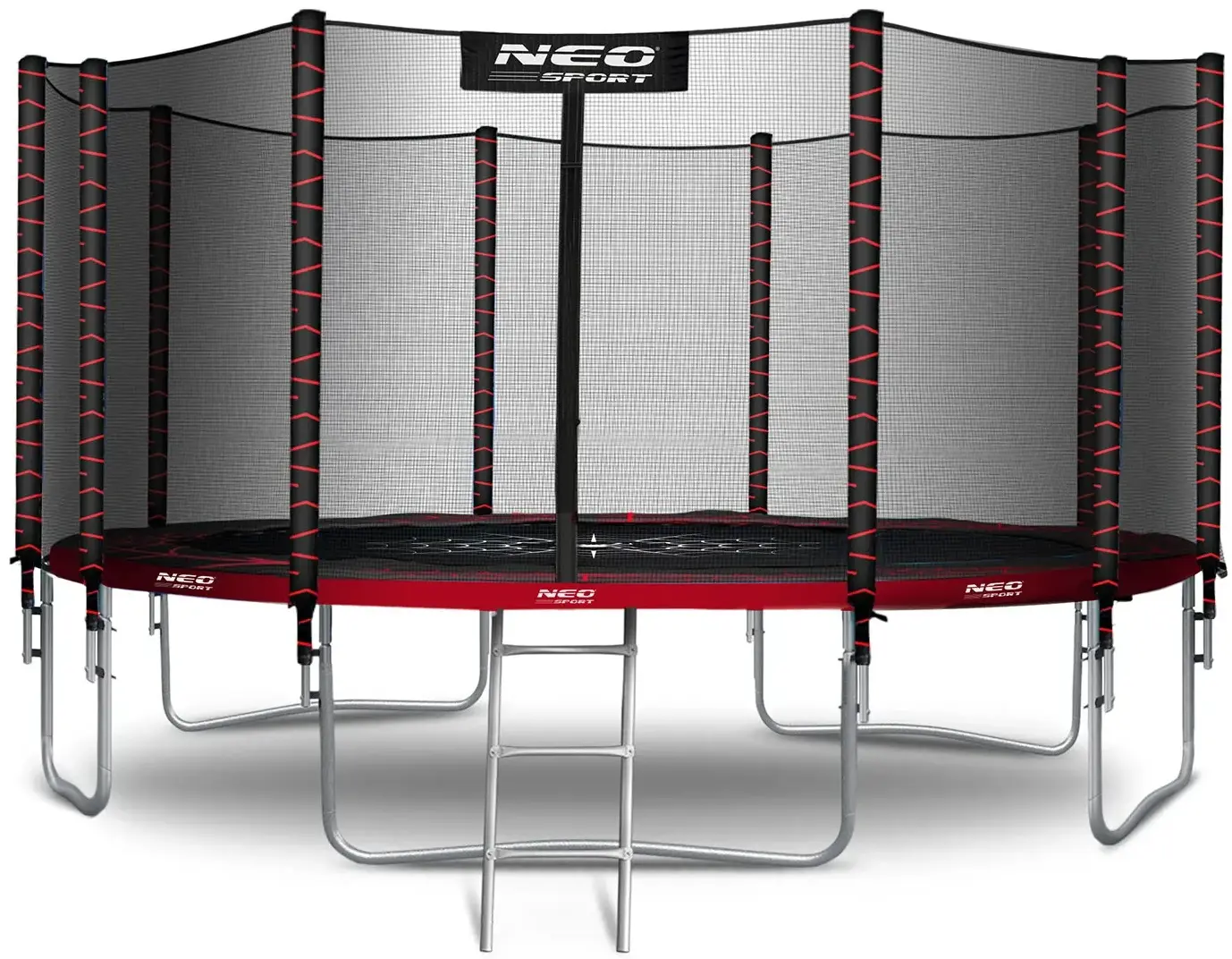 Батут с защитной сеткой Neo Sport NS-15Z241 (Black/Red) - 2