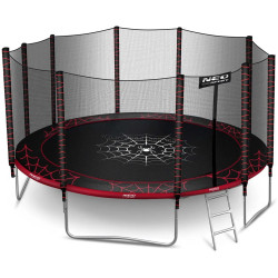 Батут с защитной сеткой Neo Sport NS-15Z241 (Black/Red)