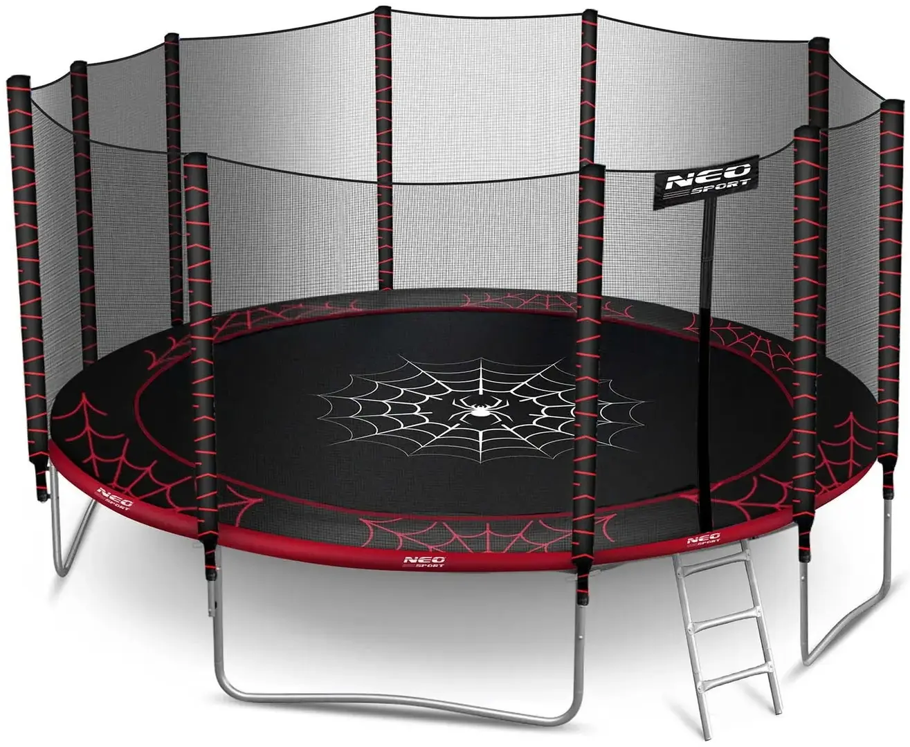 Батут с защитной сеткой Neo Sport NS-15Z241 (Black/Red)