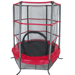 Trambulina cu plasa de protectie Spartan Color 137cm (Red/Black)