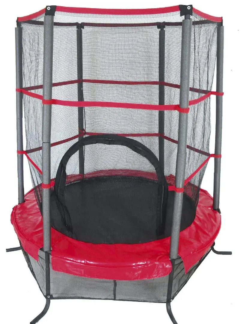 Trambulina cu plasa de protectie Spartan Color 137cm (Red/Black)