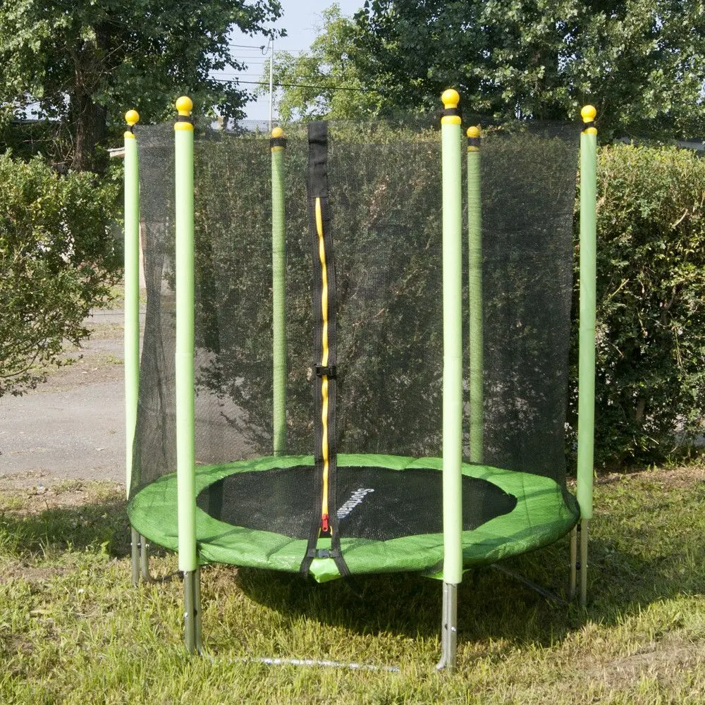 Батут с защитной сеткой Sportmann SM3006-3 (Black/Green) - 13