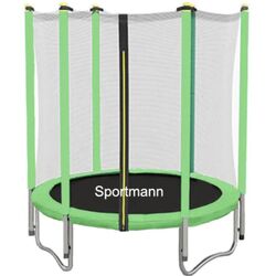 Батут с защитной сеткой Sportmann SM3006-3 (Black/Green)