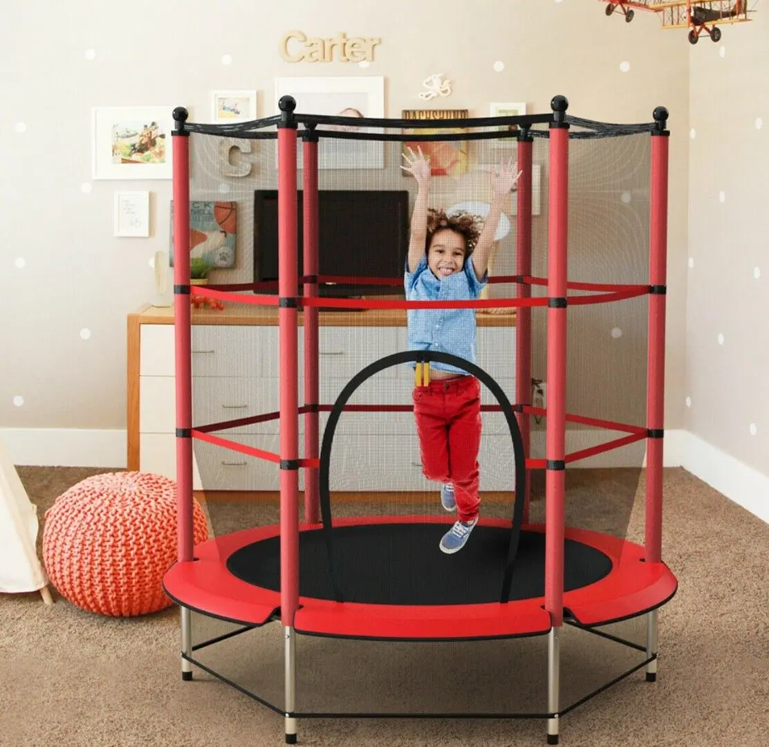 Батут с защитной сеткой Sportmann SM3042 (Red/Black) - 3