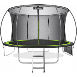Trambulina cu plasa de protectie Springos TP0020 (Green/Black)