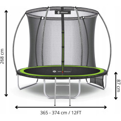 Trambulina cu plasa de protectie Springos TP0020 (Green/Black) Thumb