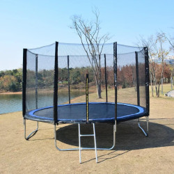 Батут с защитной сеткой Tat GJ166 366см (Black) Thumb