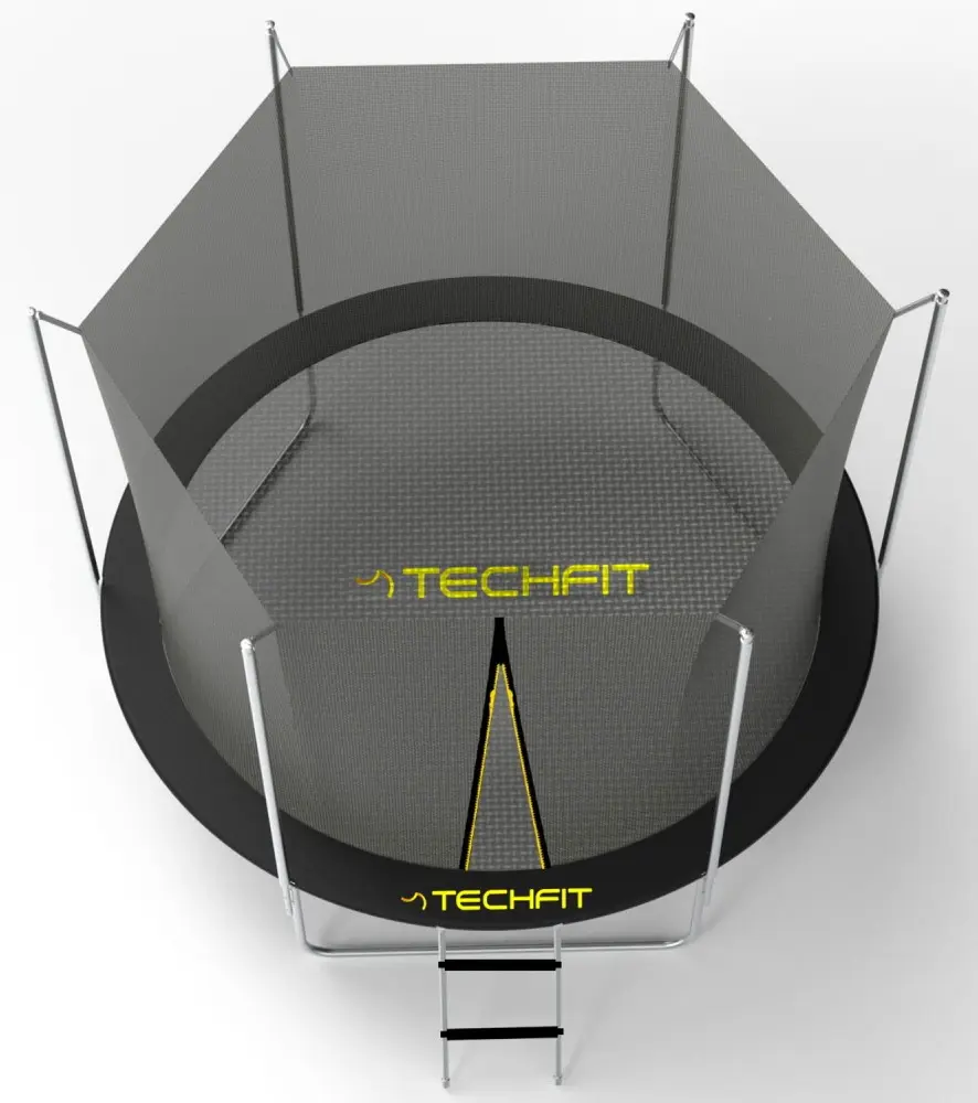 Батут с защитной сеткой Techfit TR240 240см (Black)
