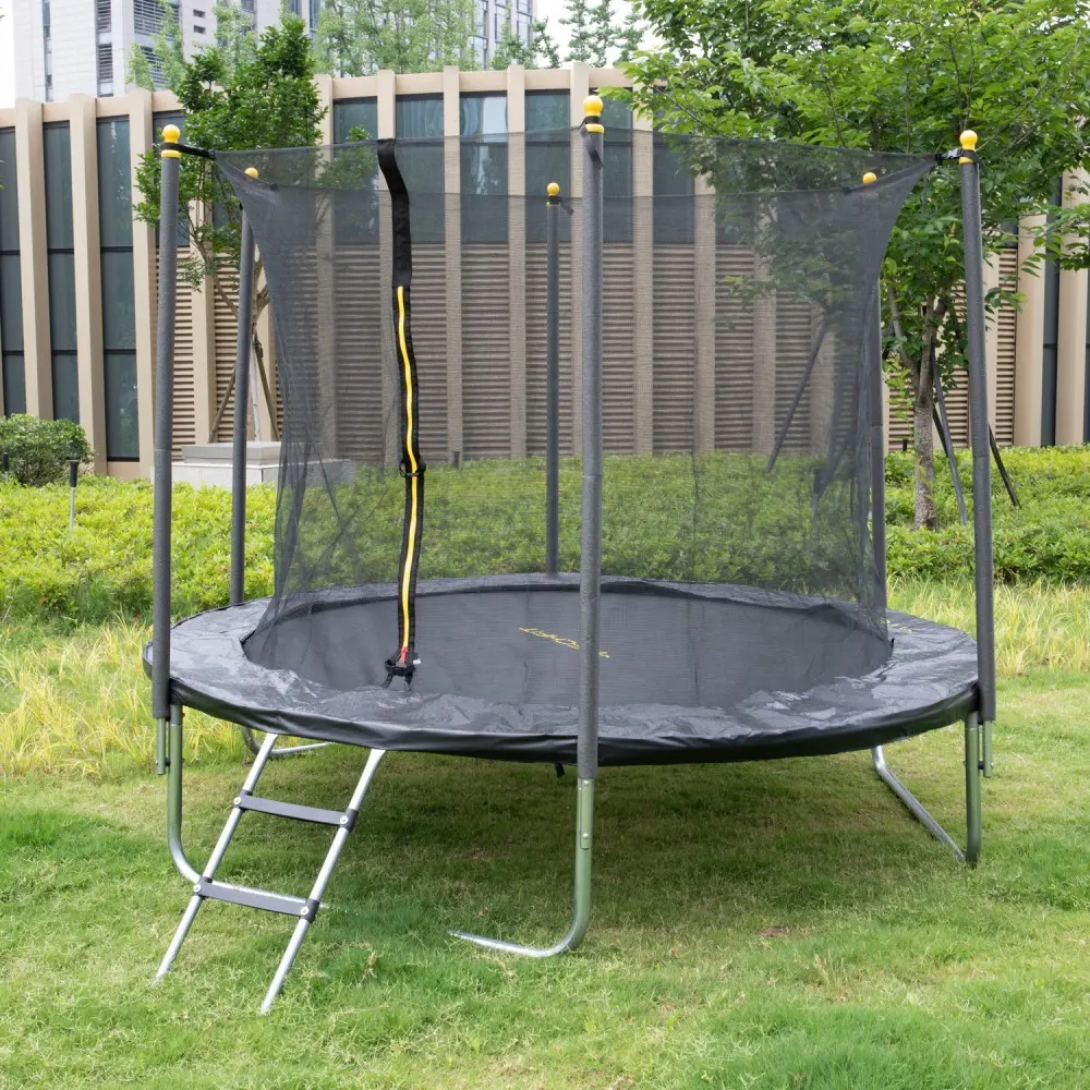 Батут с защитной сеткой Techfit TR240 240см (Black)