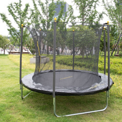 Батут с защитной сеткой Techfit TR240 240см (Black) Thumb