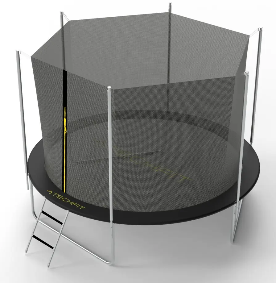 Батут с защитной сеткой Techfit TR240 240см (Black)