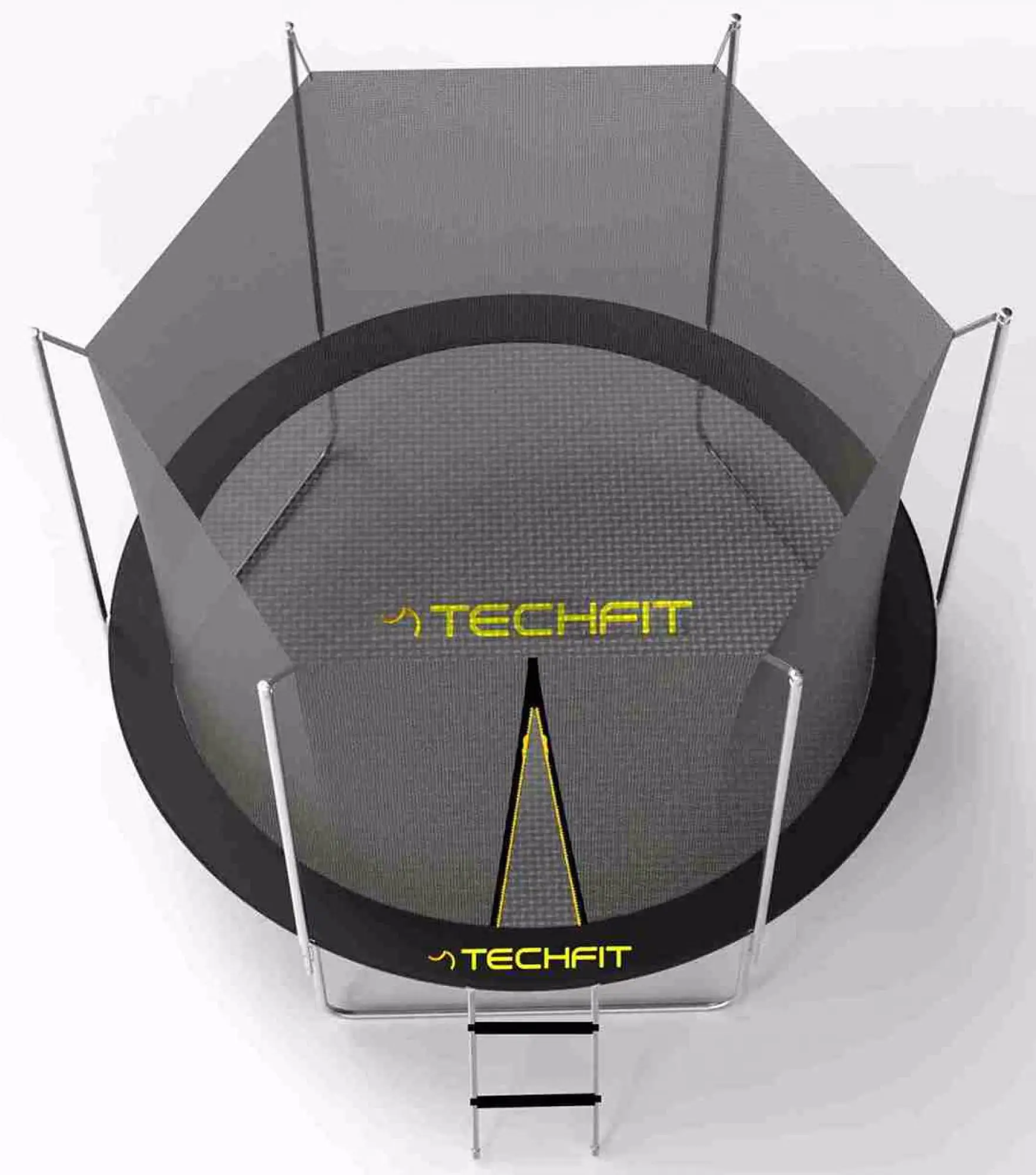 Trambulina cu plasa de protectie Techfit TR360 360cm (Black)