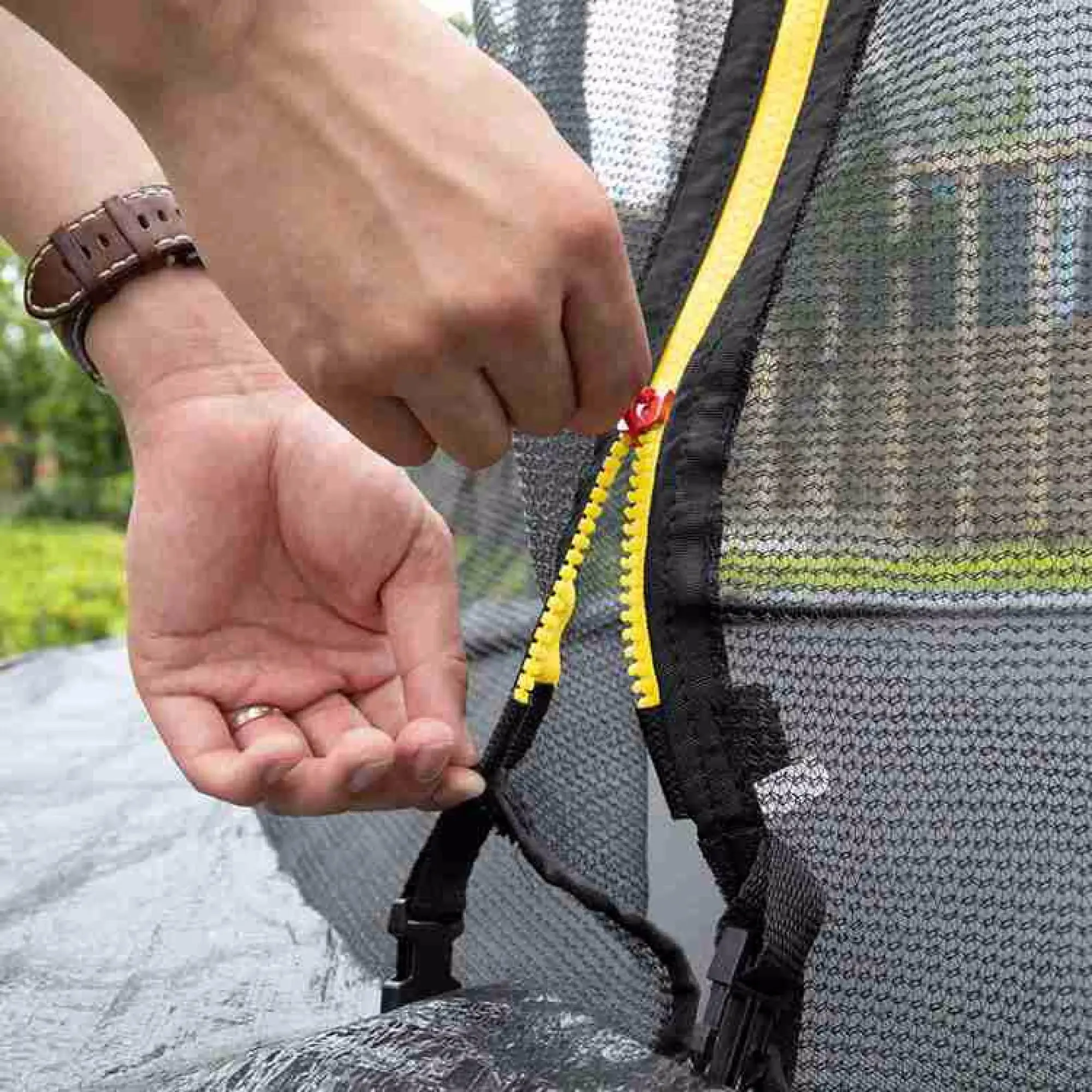 Trambulina cu plasa de protectie Techfit TR360 360cm (Black)