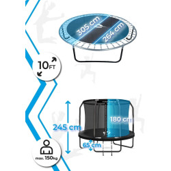 Батут с защитной сеткой Thunder Inside Elite 10FT 305cm (Black) Thumb