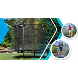 Trambulina cu plasa de protectie Thunder Inside Elite 12FT 366cm (Black) Thumb