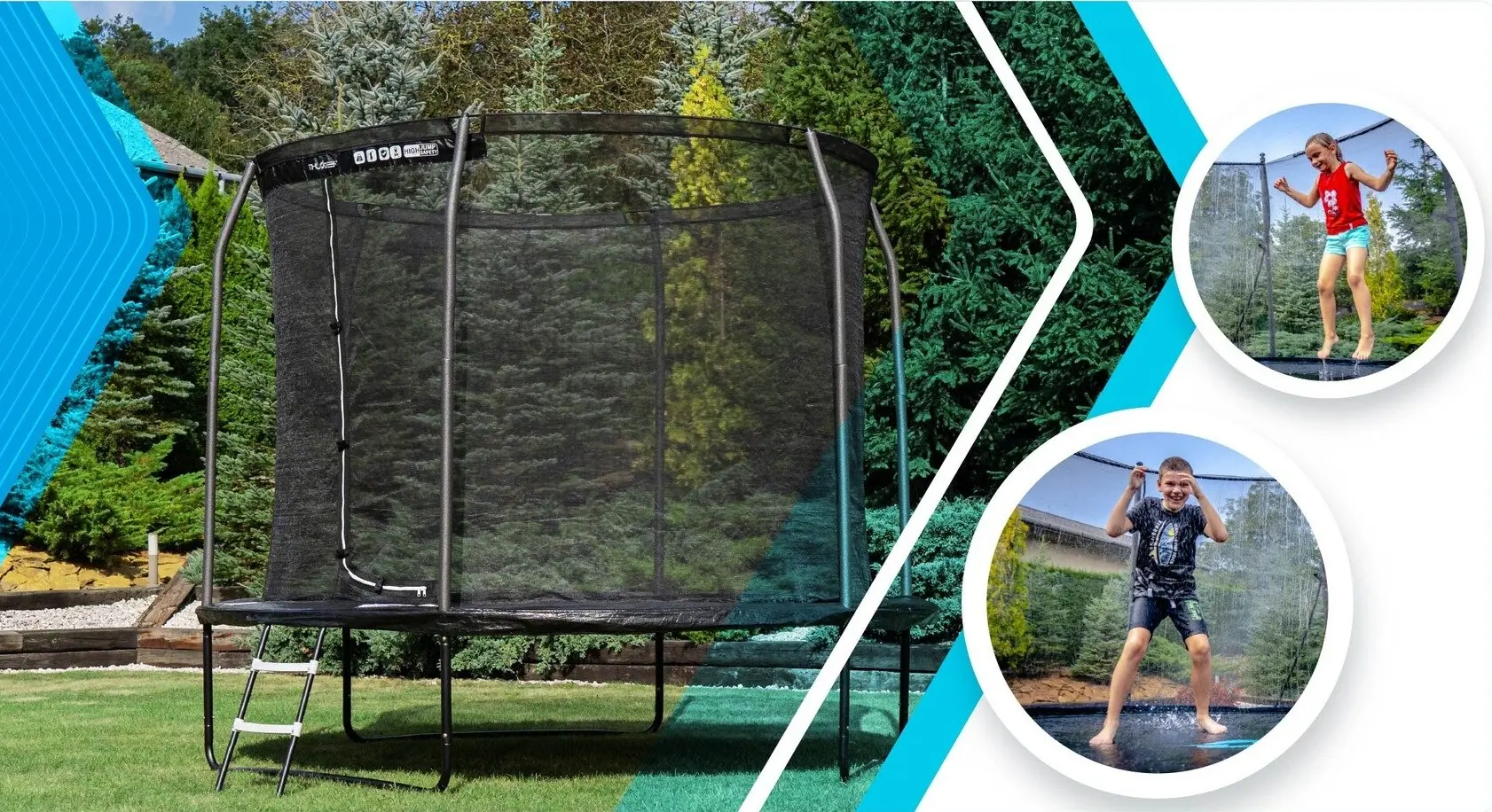 Trambulina cu plasa de protectie Thunder Inside Elite 12FT 366cm (Black)